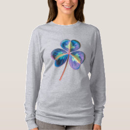 Shamrock Langarm Oberteil T-Shirt