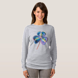 Shamrock Langarm Oberteil T-Shirt