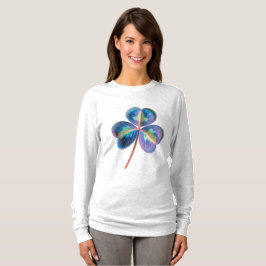 Shamrock Langarm Oberteil T-Shirt