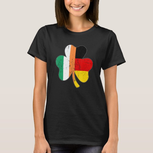 Shamrock leaf irish german flag for St Patricks da T-Shirt (Vorderseite)