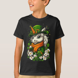 Shamrock Mädchen Jungen Kinder Leprechaun St Patri T-Shirt