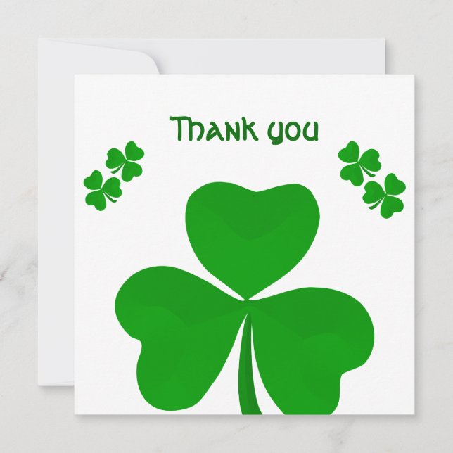 Shamrock Merci Fiançailles Mariage (Devant)