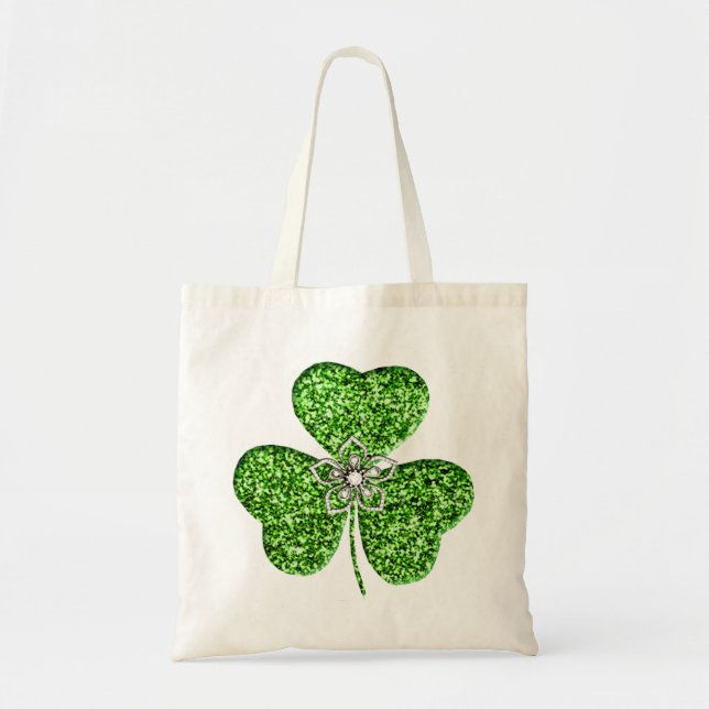 Shamrock parties scintillant Et Sac fourre-tout Fl (Devant)