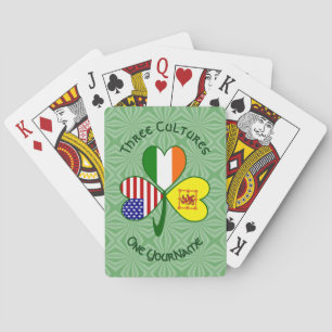 Shamrock Scot Lion Irland USA Flaggen Personalisie Spielkarten