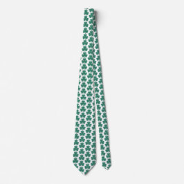 Shamrock Shape Plaid Classic Green Neck Tie Krawatte