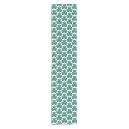 Shamrock Shape Plaid Classic Green Table Runner Kurzer Tischläufer