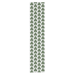 Shamrock Shape Plaid Dark Green Table Runner Kurzer Tischläufer