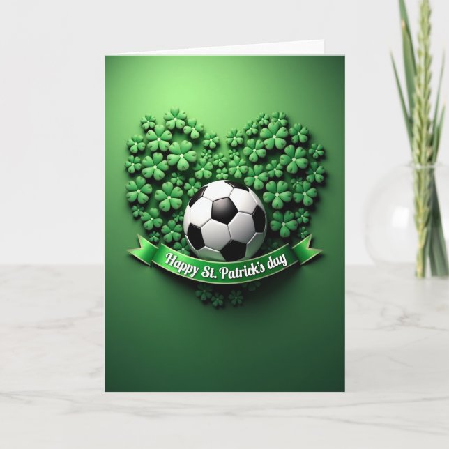Shamrock Soccer Joy Card Karte (Vorderseite)