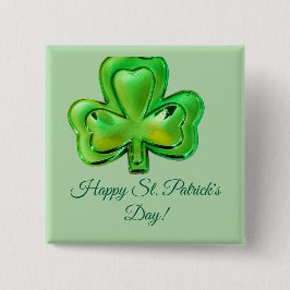 Shamrock St. Patrick's Day Button