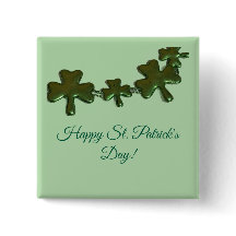 Shamrock St. Patrick's Day Button