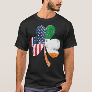Shamrock USA Flag Irland T-Shirt