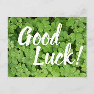 Shamrock vert Bonne chance carte de voeux