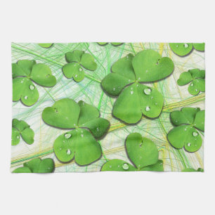 Shamrock vert Clover St Patrick Serviette de cuisi