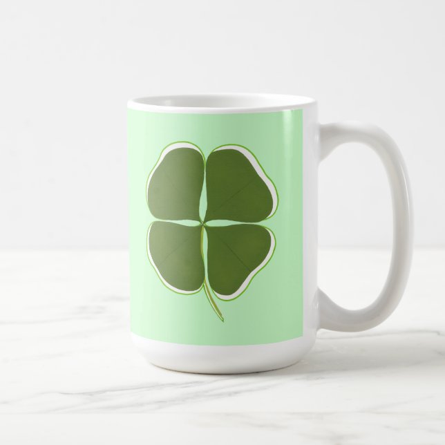 Shamrock vert foncé, quatre tasses de trèfle à feu (Droite)