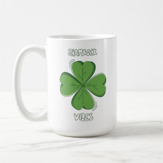 Shamrock Vibes Vierblatt St. Paddys Tag Kaffeetasse
