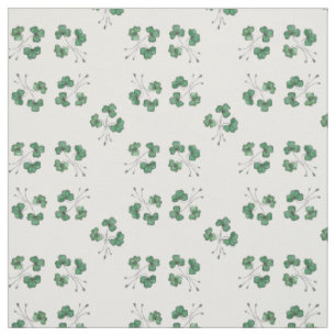 Shamrocks assez verts sur le tissu blanc de motif