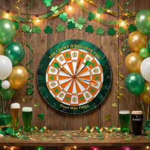 Shamrocks & Celtic Knots Irish Pub Dartscheibe