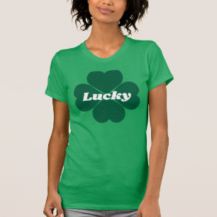 Shamrocks de St. Patty   T-shirt trèfle vert chanc