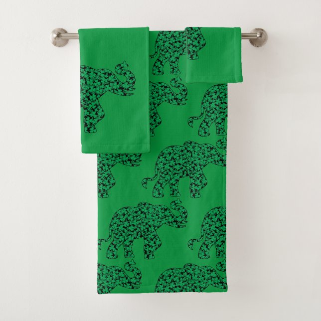 Shamrocks éléphants pour le Jour de la Saint Patri (En situation)