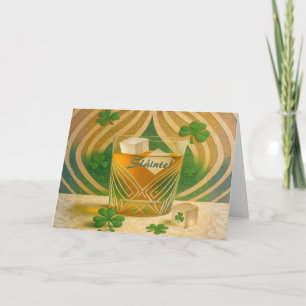 Shamrocks Irish Whiskey Tumbler "Sláinte!" Karte