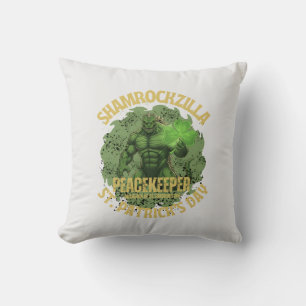 Shamrockzilla Peacekeeper: St. Patrick’s Day Kaiju Kissen