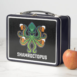 Shamroctopus Oktopus Liebhaber St. Patrick's Day Metall Brotdose