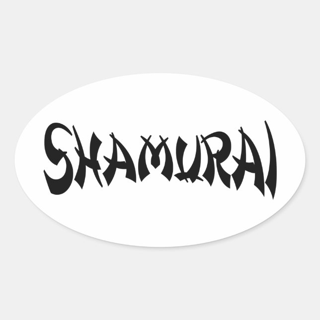 SHAMURAI OVALER AUFKLEBER (Vorderseite)