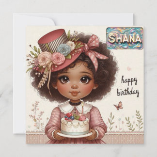 SHANA ~ Geburtstagskarte ~ Rosa ~