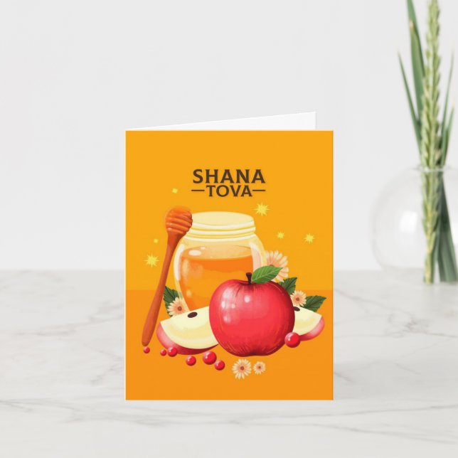 Shana Tova - Glückliche jüdische Weihnachtskarte Feiertagskarte (Vorderseite)
