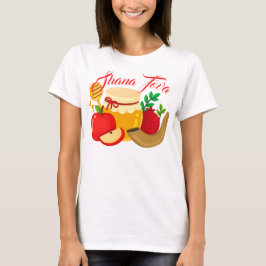 Shana Tova mit Äpfeln, Honig, Granatapfel T-Shirt