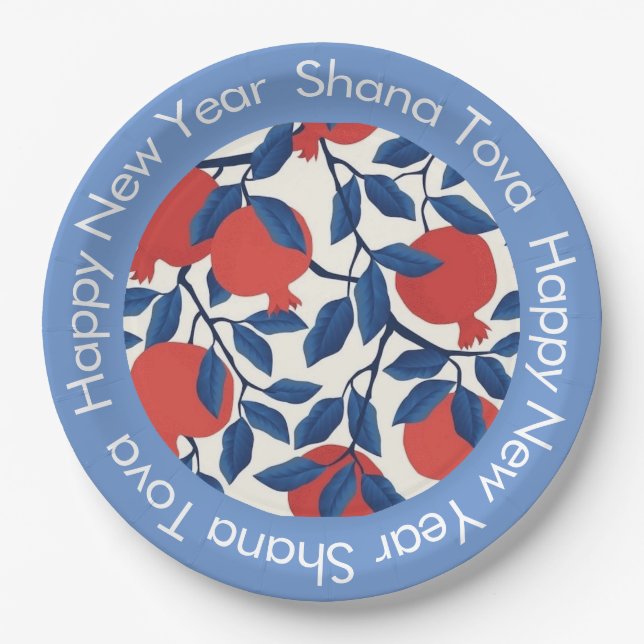 Shana Tova Pappteller (Vorderseite)