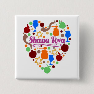 Shana Tova Rosh Hashanah Jüdischer Neujahrsfeierta Button