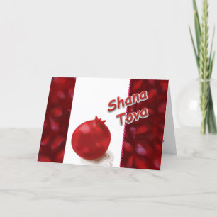 Shana Tova - roter Granatapfel - Gruß-Karte Feiertagskarte
