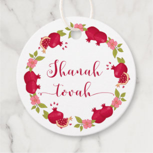 Shanah Tovah Neujahr Granatapfel Blume Geschenk Ta Geschenkanhänger
