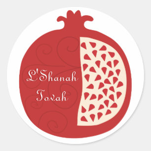 Shanah Tovah Rosh Hashanah jüdisches neues Jahr Runder Aufkleber