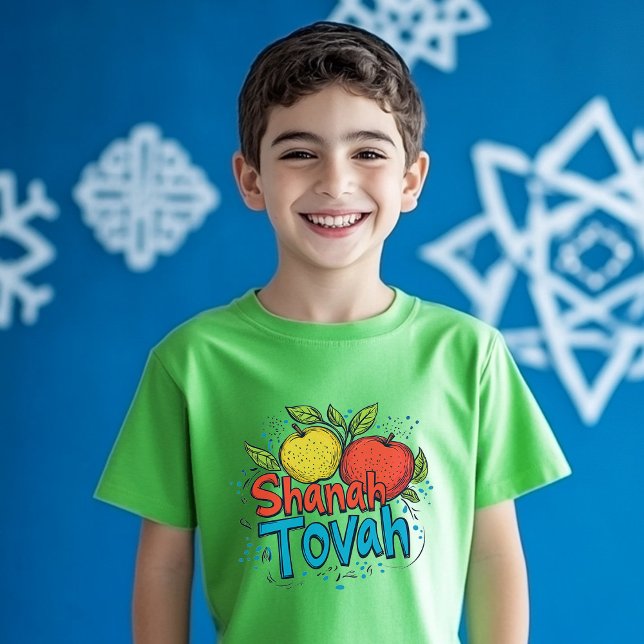 🍎 Shanah Tovah T-Shirt (🍎 Shanah Tovah T-Shirt for boys and girls)