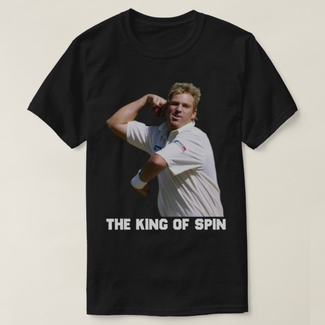 Shane Warne The King of Spin T-Shirt (Design vorne)