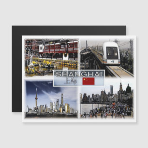 Shangai - China - Mosaik - Magnetkarte