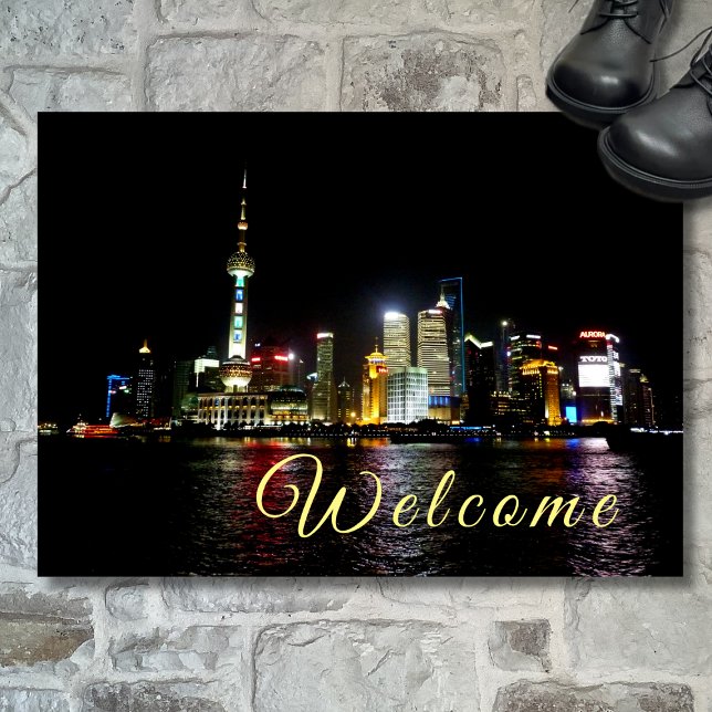 Shanghai am Night Doormat Fußmatte (Von Creator hochgeladen)