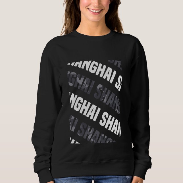 Shanghai Camouflage Pattern Gray Camouflage Sweatshirt (Vorderseite)