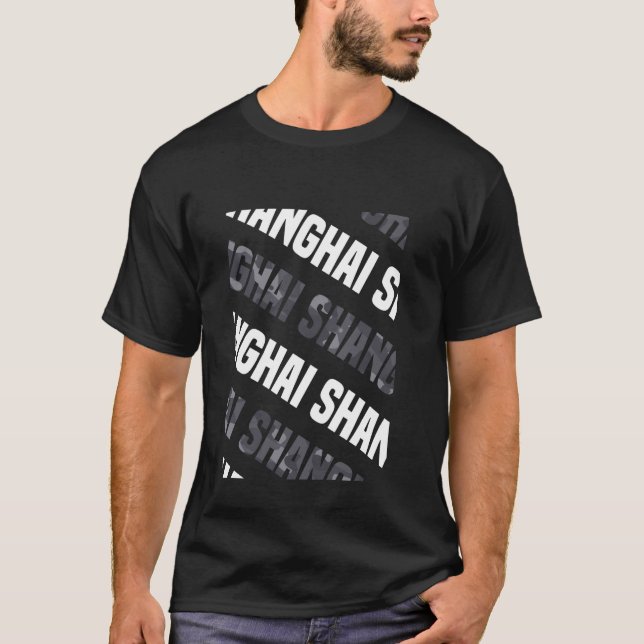 Shanghai Camouflage Pattern Gray Camouflage T-Shirt (Vorderseite)