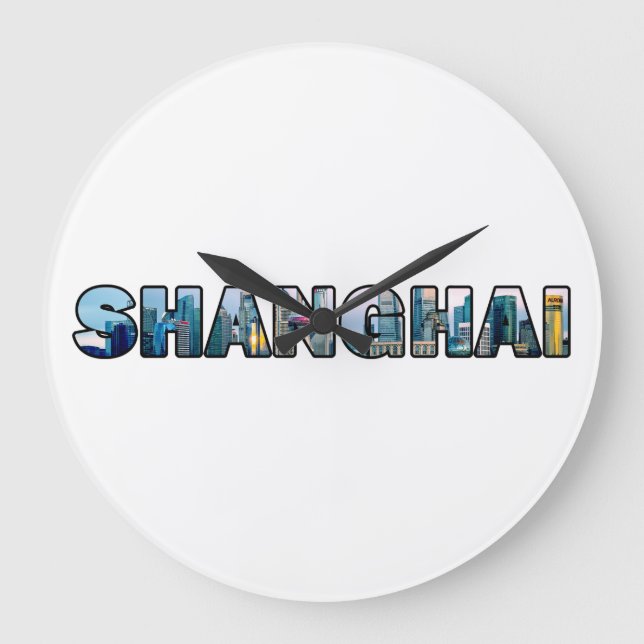 Shanghai-China Große Wanduhr (Vorderseite)