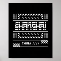 Shanghai China Moderne geometrische Typografie-Des