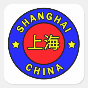 Shanghai-China Quadratischer Aufkleber