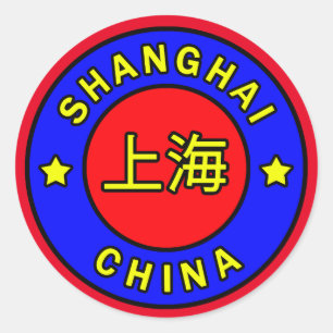 Shanghai-China Runder Aufkleber