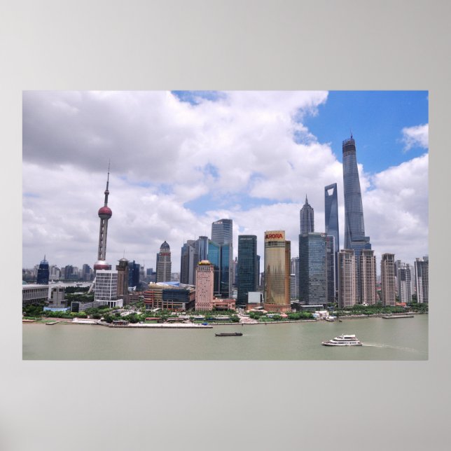 Shanghai, China skyline Poster (Vorne)