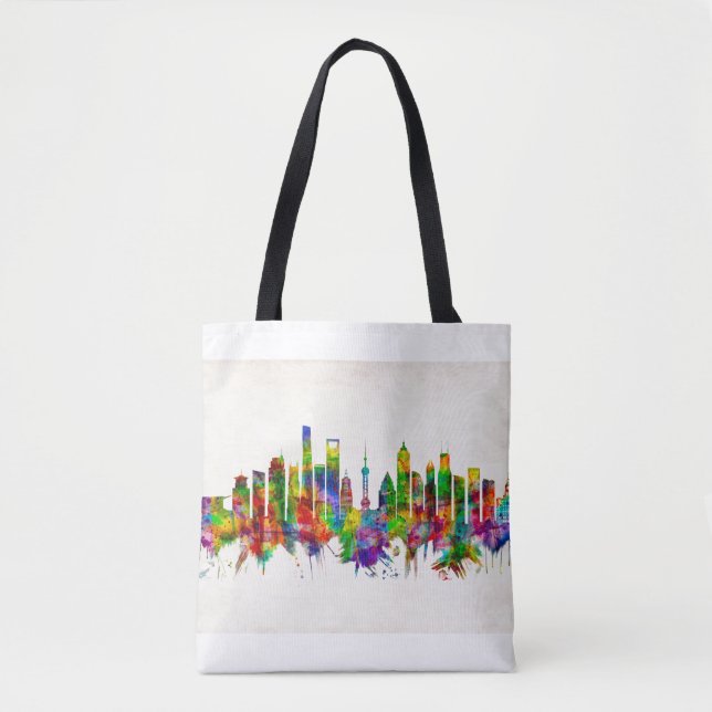 Shanghai China Skyline Tasche (Vorderseite)