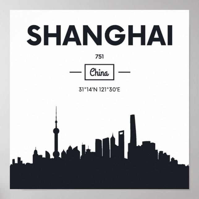 Shanghai, China | Städtekoordinatoren Poster (Vorne)