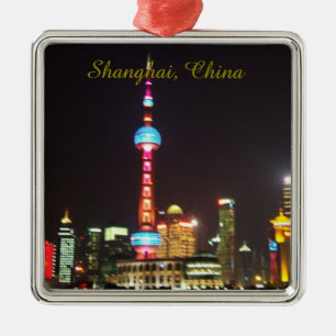 Shanghai-China-Weihnachtsverzierung Silbernes Ornament