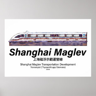 Shanghai Maglev Hochgeschwindigkeits-SMT-Transrapi Poster